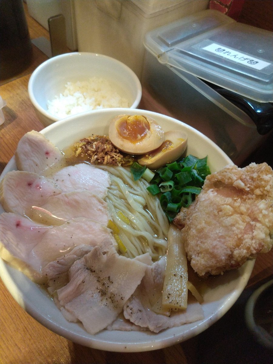 don1969don's tweet photo. だいつる　ゆず塩煮干大　から揚げ味玉 https://t.co/g9NPcMzAV0