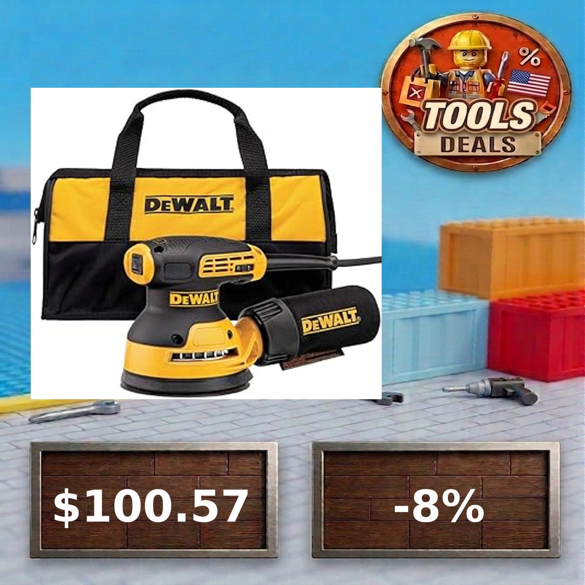 ToolsDealsUS's tweet photo. 💛 DEWALT DEWALT Orbital Sander Kit, 5-Inch, Variable...

💰 Price: 100.57$ (Base: 109.81$)
📉 Real Discount: -8.4% | Factory Low! 🛠️
🎯 Sniper: 47/100

🛒 Grab the deal: https://t.co/S31CnmmtSw
 #tools #diy #amazondeals #Shorts #Ad https://t.co/lX0jrziJhj