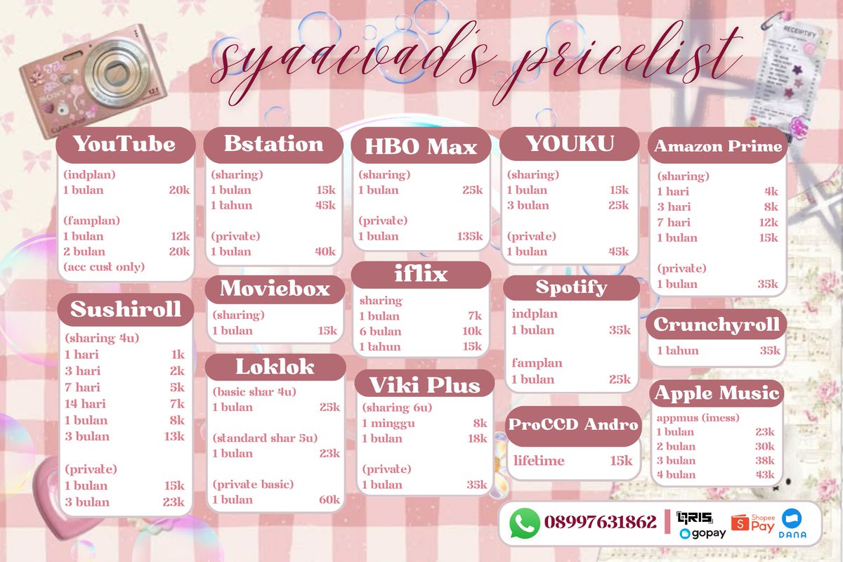 syacvad's tweet photo. 🫧 ready premium apps

📌 fast response
📌 trusted
📌 garansi sesuai ketentuan

 order via WhatsApp
🔗 https://t.co/IZcvDaaols

#zonauang #zonajajan https://t.co/sRYnUn9TQo