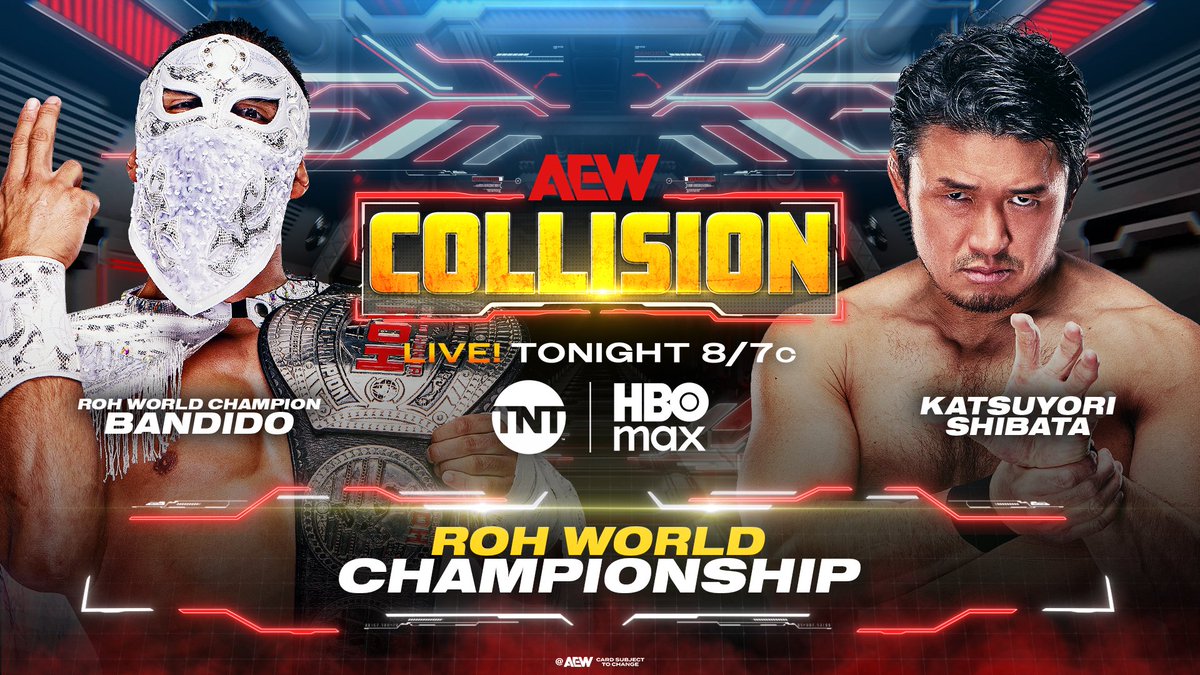 AEW's tweet photo. TONIGHT!

COLLIDERS, RISE UP! #AEWCollision returns to its regular night and time!

The show starts LIVE at 8/7c on @TNTDrama &amp; @HBOMax, TONIGHT! https://t.co/V4AgtjFoUf