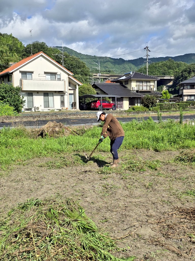 mashida_support's tweet photo. 残り200ヤード、やや打ち上げ、風は若干のフォロー、3番ユーティリティ

手応えはいい、乗ったかな？
#はたけの村づくり
#今日は草抜き https://t.co/mh4d0ZmAIo