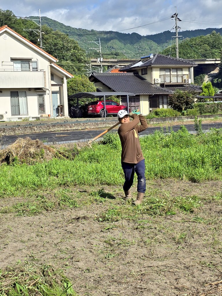 mashida_support's tweet photo. 残り200ヤード、やや打ち上げ、風は若干のフォロー、3番ユーティリティ

手応えはいい、乗ったかな？
#はたけの村づくり
#今日は草抜き https://t.co/mh4d0ZmAIo