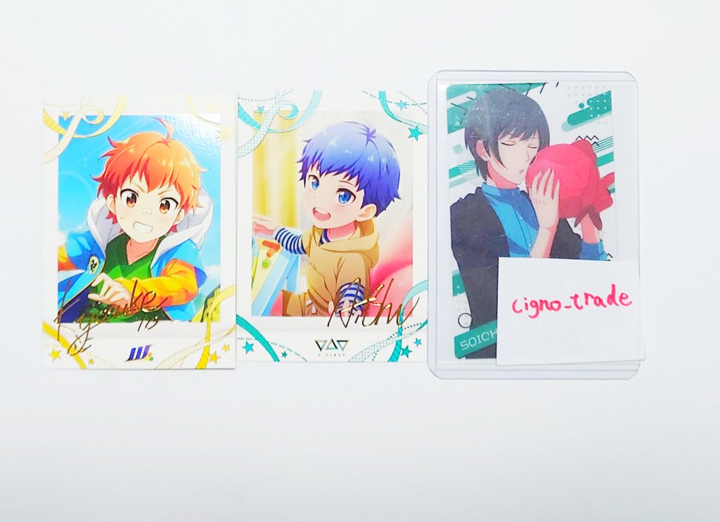 cigno_trade's tweet photo. 【交換・譲渡】SideM ぱしゃこれ第10弾 箔押し　レア

【譲】蒼井享介、天峰秀

【求】同弾東雲荘一郎

郵送でのお取引
よろしくお願い致します。 https://t.co/FERGqN0UEY