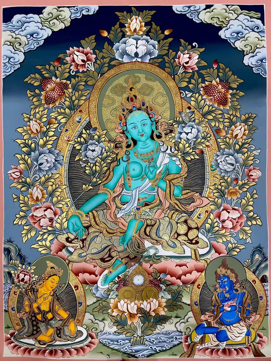 mobai186501's tweet photo. #唐卡 #藏传艺术 #TibetanArt #EasternAesthetics #tangka

Thangka of Green Tara Combination.
Avert sudden troubles, harmonize relationships, accumulate legitimate wealth &amp; ward off scheming villains. https://t.co/XIt5K1FjEg