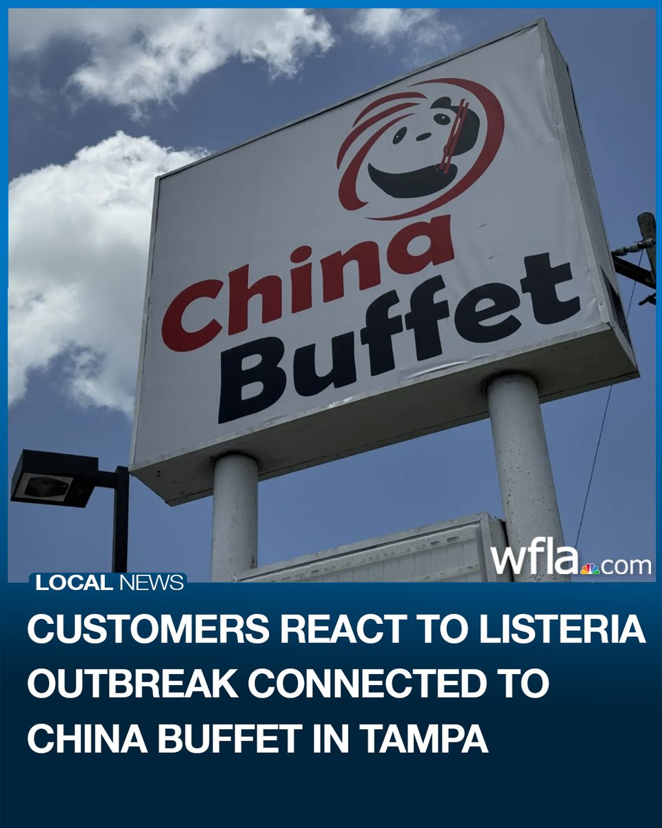 WFLA's tweet photo. "THE FOOD IS REALLY GOOD": Regulars said a reported Listeria outbreak won't stop them from coming back to Tampa's China Buffet to eat. https://t.co/cyNJX7YYeB https://t.co/CDyIxYBVCX