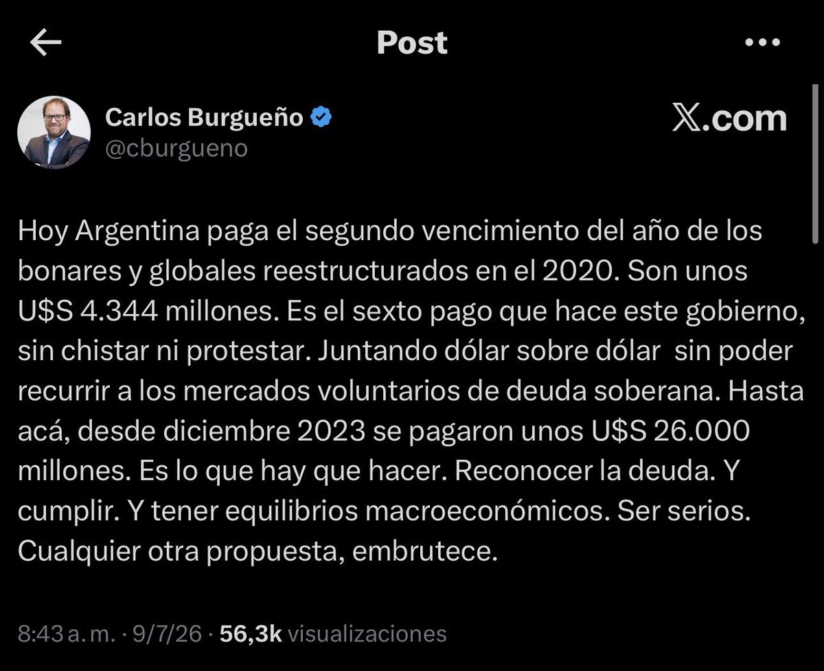 SergioChouza's tweet photo. Qué triste lo de Burgueño…

Terminar replicando el copy que le pasa por WhatsApp algún nenazo de 20 años empleado de Caputo, desde una oficina húmeda del Estado.

Patético final. https://t.co/XHfQ6i1Xyl