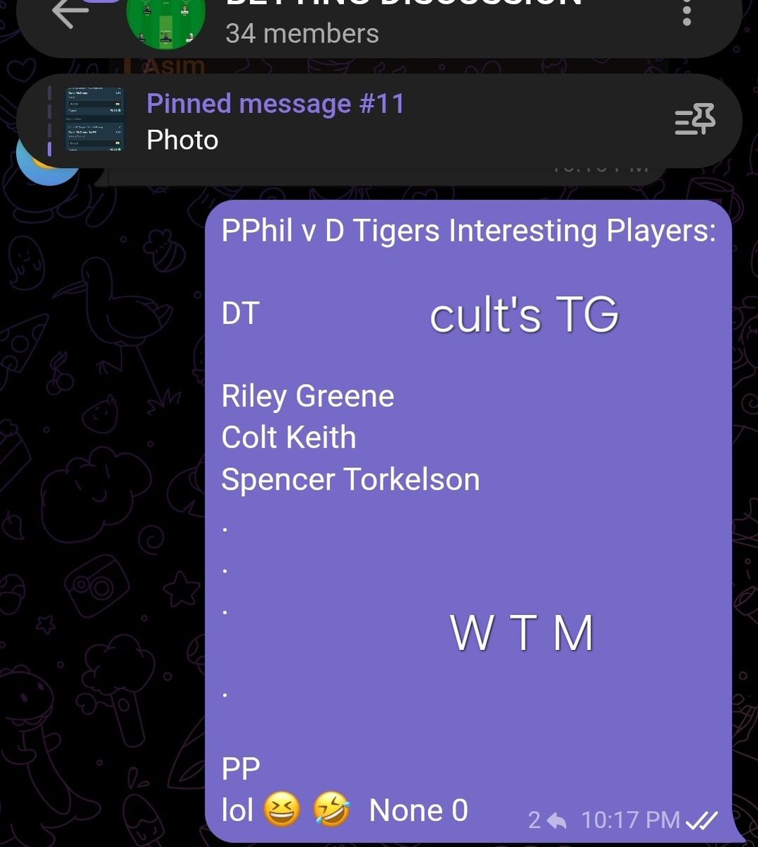 aetherician's tweet photo. As projected in our exclusively invite-only Telegram, #MLB #DetroitTigers' #ColtKeith &amp; #SpencerTorkelson hit a #Homerun against #Phillies. No subs, no Dubclubs, no Winible, No BS, pure flat out results. Picks shared 12:47 PM EST. https://t.co/ySDMqxfUgx