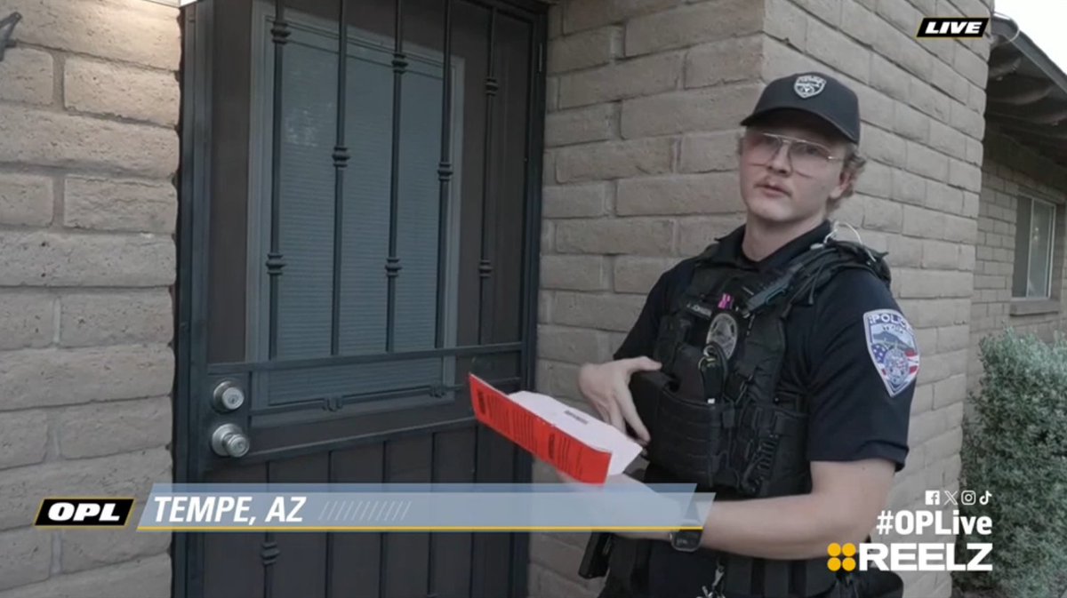 OPLiveMusings's tweet photo. Ofc Johnson's out in Tempe AZ channeling Napoleon Dynamite. #VoteforPedro
#OPLive #OnPatrolLive #OPNation https://t.co/DFYVckeyci