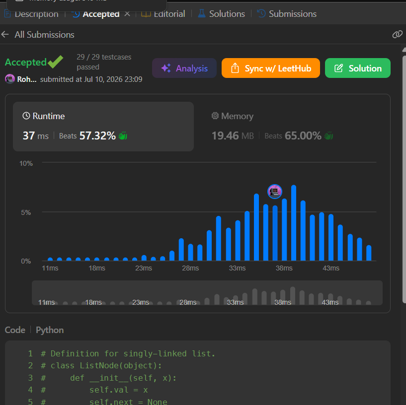 growwith_rohit's tweet photo. Day 8 🚀
>Revised Binary Search and Recent LinkedList Problems
>Solved 1 LeetCode(E) - Linked List Cycle
>Had to Switch the resource for Maths (Last one was too long and not ML centric)
>Practised Editing more
#AI #DSA #LearningJourney #PYTHON #ML https://t.co/y6gaAy1eBT