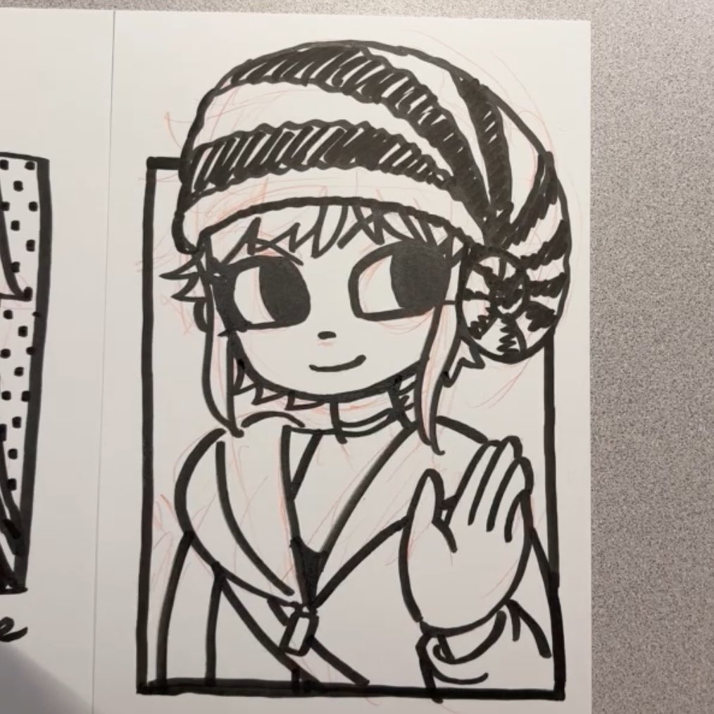 PATELICIOUSXO's tweet photo. bryan drawing ramona with this ugly fucking hat omg https://t.co/HYkSG08KFJ