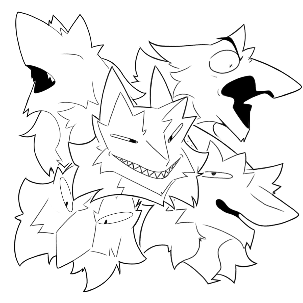SkybovBlue's tweet photo. A small Ych but this time with faces! Each is one $5 and all is $25. As usual, if you're interested or have questions, DM me. https://t.co/L2h973azo5