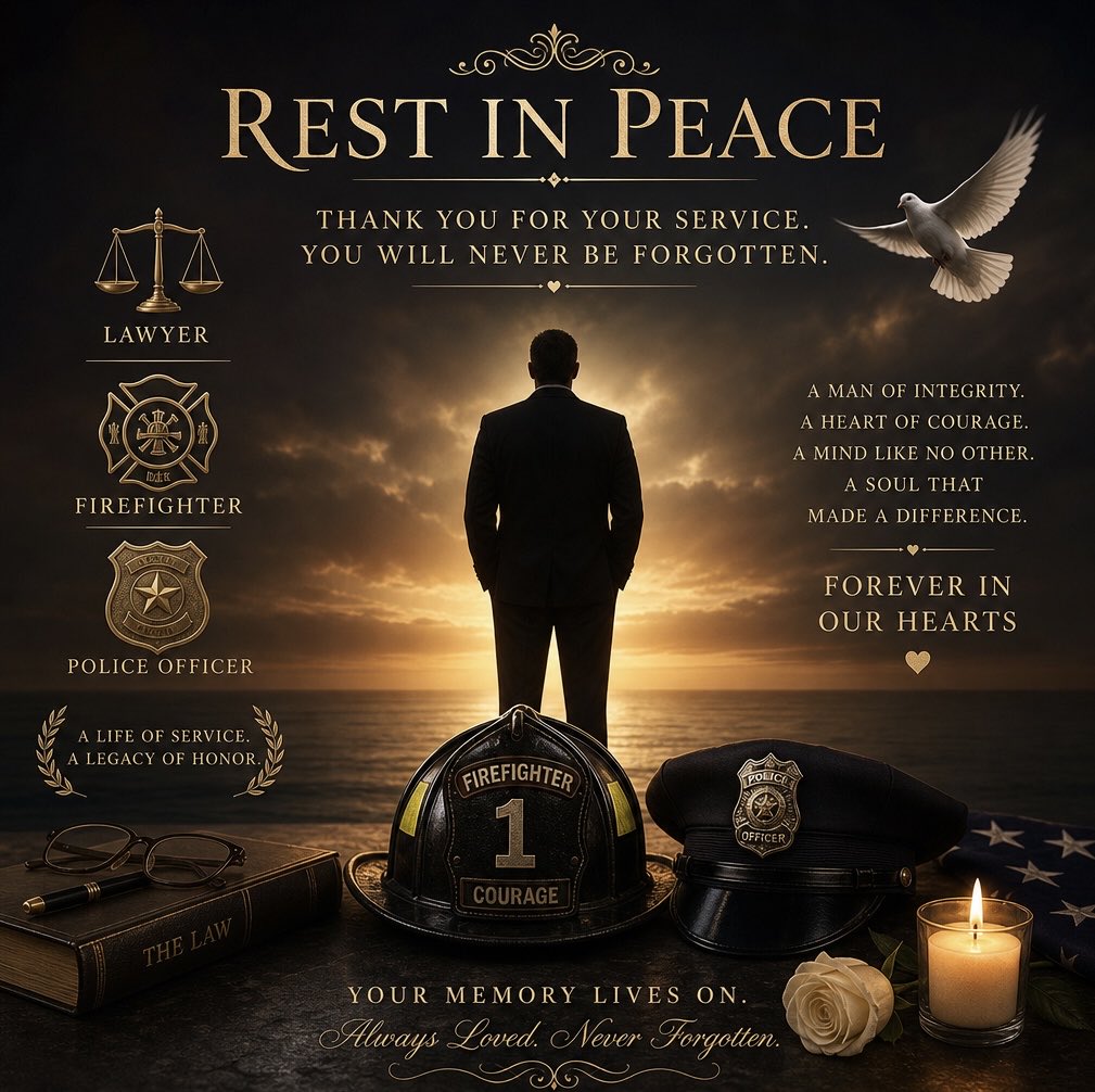JanineNecci's tweet photo. There are lives that move through the world like a steady flame —
lives that don’t ask for attention, yet illuminate everything around them.
His was one of those lives.

He was a lawyer, a mind sharpened by discipline and principle.
He carried truth the way some men carry armor — not to dominate, but to protect.
He understood the weight of words, the power of fairness, and the quiet courage it takes to stand for what is right.

He was a firefighter, running toward danger when others ran away.
He knew heat, smoke, chaos — and still chose service.
He held the line between destruction and safety, between fear and hope.

He was a cop, a guardian in a world that often forgets its guardians.
He walked into uncertainty with a steady gaze and a strong mind.
He offered calm where there was none, order where there was turmoil, and protection without needing praise.

And beyond every title, every badge, every oath —
he was the smartest man I ever knew.
Not just in intellect, but in instinct, in judgment, in the way he understood people and the world.
His wisdom wasn’t loud; it was lived.

He was a man who carried multiple callings, yet remained grounded.
A man who gave more than he took.
A man whose strength never overshadowed his humanity.

To remember him is to remember:

• integrity
• courage
• service
• brilliance
• and a heart that chose responsibility over comfort, again and again

His legacy is not only in the roles he held,
but in the lives he steadied, the people he protected, and the quiet imprint he left on the world.

May his memory be a flame that does not fade —
a reminder of what it means to live with purpose,
to serve with honor,
and to love with a mind as strong as the man himself.

Rest in peace Warren Siska. You will always be remembered and loved.