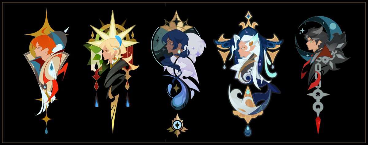 _monohia_'s tweet photo. finished these guys yayy😆dont ask me what the rhyme or reason is behind this lineup 
#genshinpimpact https://t.co/PzMsMEZRBY