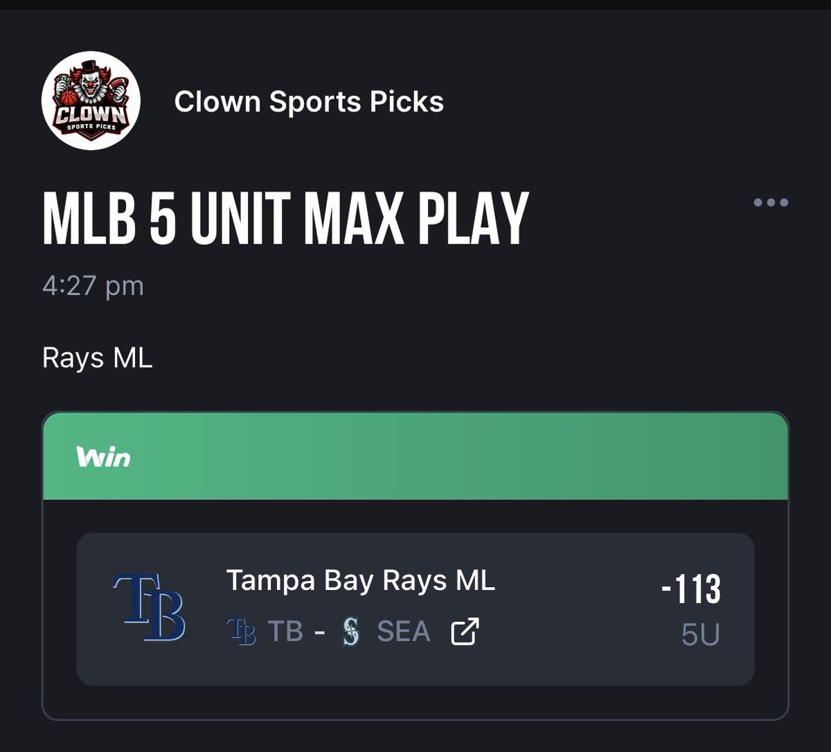 Goatcapper69's tweet photo. VIP continues to roll! @tigers @RaysBaseball @MLB
MLB is a $$$ print 🔥💯🔥
#Betting #Sports #MLB #Winible #handicapper https://t.co/4NuasZrdOL