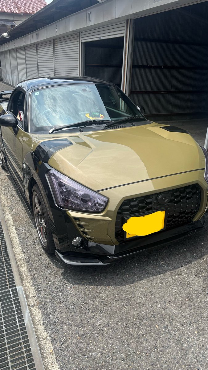 axau0's tweet photo. 今日fake8のフロントガーニッシュ取り付けていただきました。おぉ、やんちゃそうなコペンになりましたなぁ。 https://t.co/nmxsnxFiyB