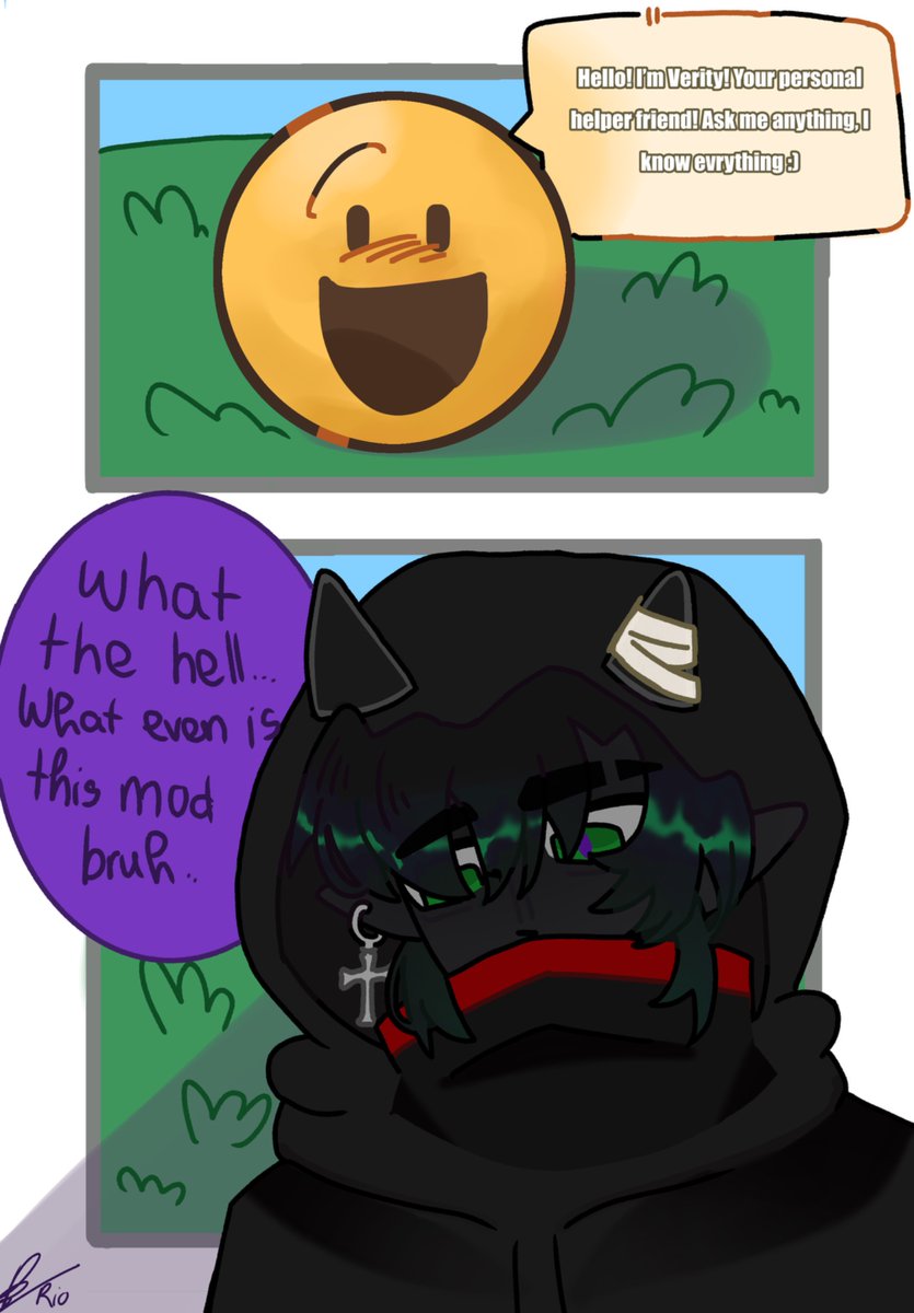 Masumis_wife's tweet photo. “Dude how can you tell im verimlb pilled?!”
“Bro.”
(I can not escape them😭😭😭😭)
Also a little gift for verityoomf (ion wanna tag them bc i fear i might annoy them)
#Verity #Thatmob #SIKAYD #SIIYH #SWLYL #minecrafthorror https://t.co/6Kwl01qsGz