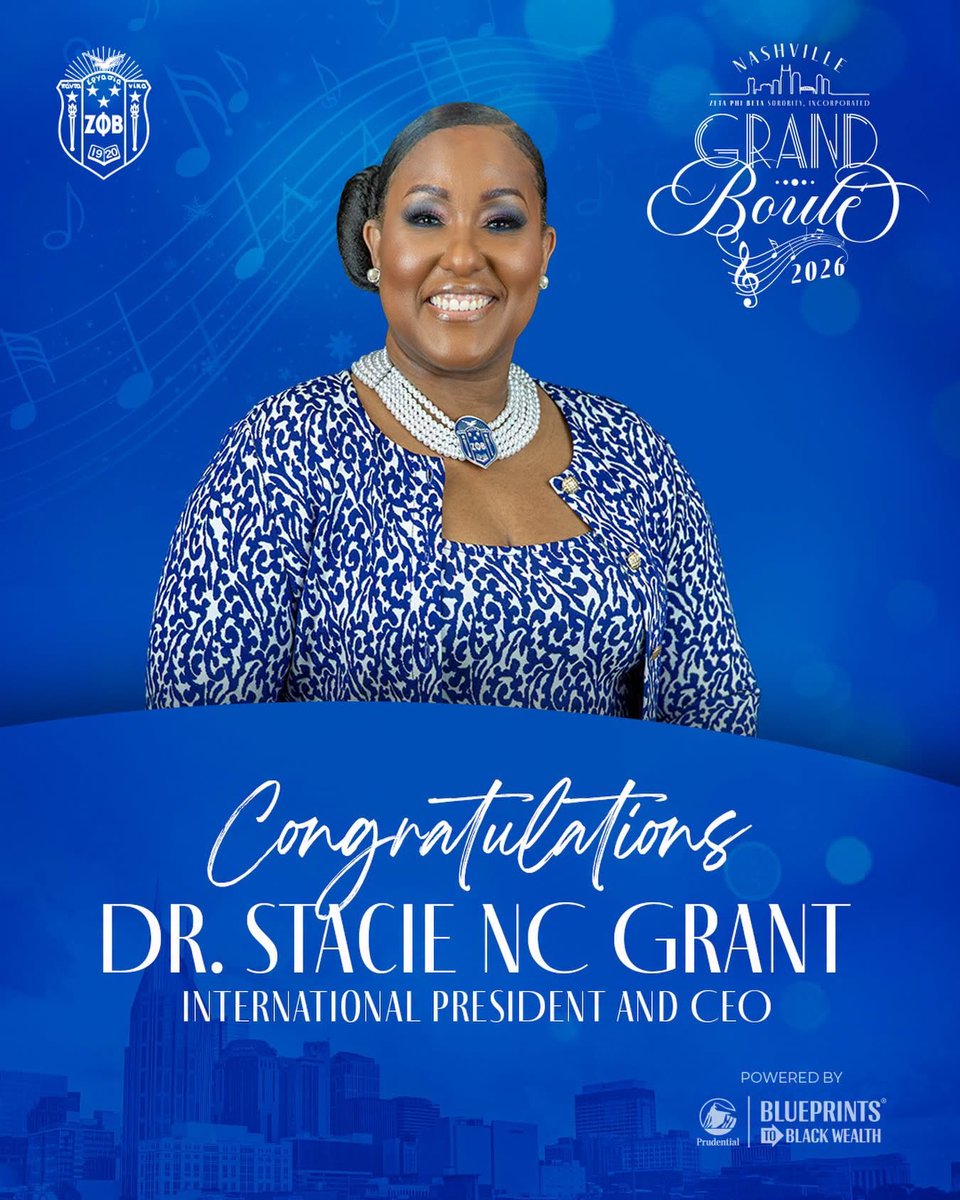 ZetasofGastonia's tweet photo. Congratulations to our International President & CEO, Dr. Stacie NC Grant, on her re-election! ๐๐๏ธ Your visionary leadership continues to inspire purpose, excellence, and the Extraordinary Power of S.H.E. Here's to another impactful term!
#zphib1920 #GrandBoule2026 #PowerOfSHE https://t.co/oJfau5J0lm