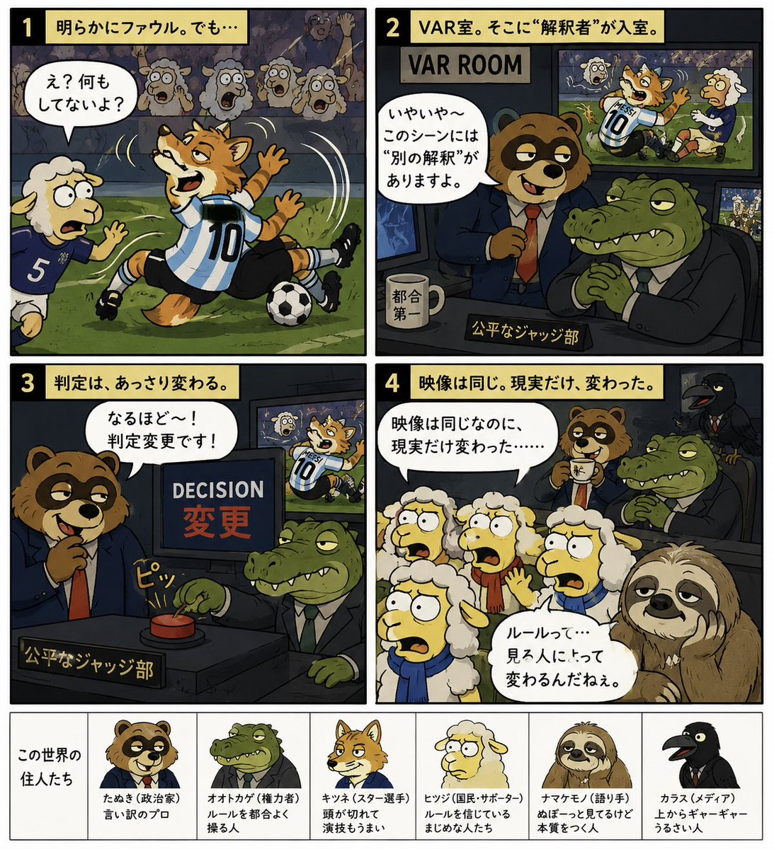 Emiria55Manon's tweet photo. @erea512020 うんうん、どこでもあるあるルールと都合
だよね🥹

4コマ漫画はいつものよーに AIちゃんとお話ししながら作ってもらいましたよー😊

また、キャラクターベタすぎたけど、
わかりやすいから採用！😆 https://t.co/KYzs0F44yu