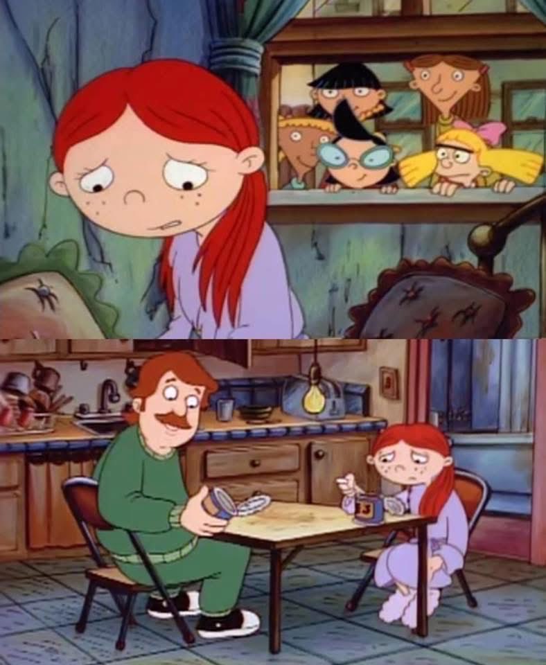Indie5051's tweet photo. Como olvidar este episodio de Hey Arnold!

En la escuela había una niña nueva llamada Lila que, siendo considerada, educada y carismática, rápidamente se ganaría el aprecio de todos. De todos menos Helga Pataki y sus amigas, quienes le tendieron una trampa que la dejaría en ridículo frente a todos. 

Lo que ignoraban Helga y compañía, era que Lila atravesaba una situación económica difícil en casa. Cuando vuelves a ver caricaturas como Hey arnold 20 años después, entiendes la crudeza y el tacto con el que la serie nos presentaba verdaderos problemas que cualquiera de nosotros podría estar pasando. La vida es tan rápida y todos viajamos en nuestro propio mundo que muchas veces ignoramos cómo lo puede estar pasando la otra persona. Así que mañana detente a escuchar a esa persona con la que convives, da los buenos días, abraza o intenta darle un consejo constructivo. Ayuda en lo que puedas. Nunca sabes la diferencia que tu acciones podrían lograr.