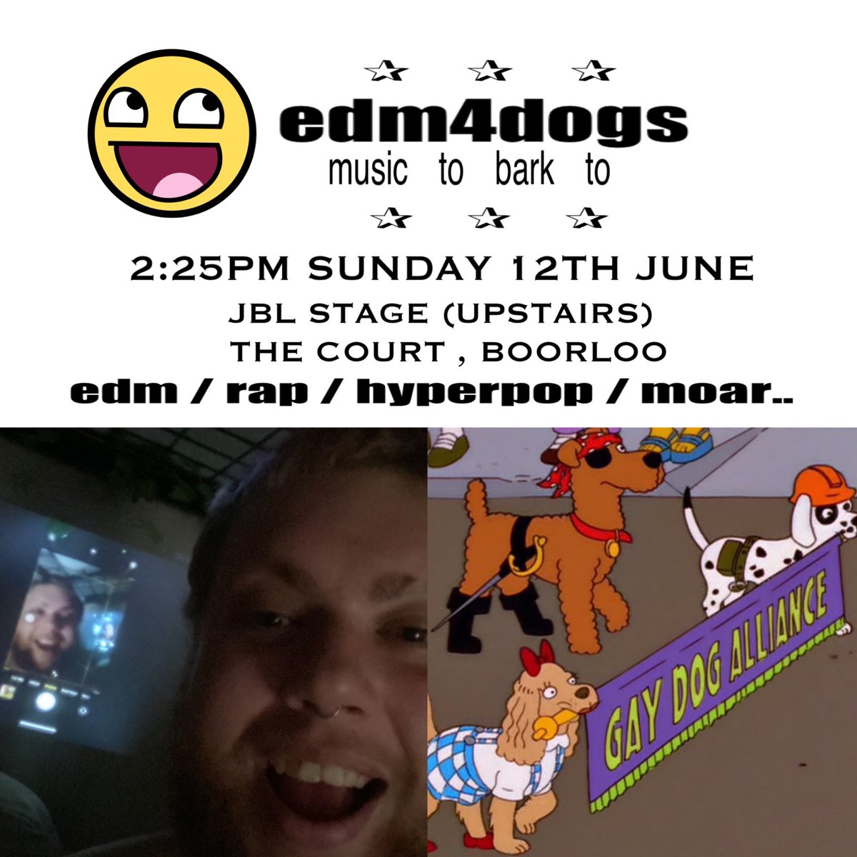 edm4dogs's tweet photo. gay lil pic for my gay lil show tomorrow https://t.co/TAm02eIME5