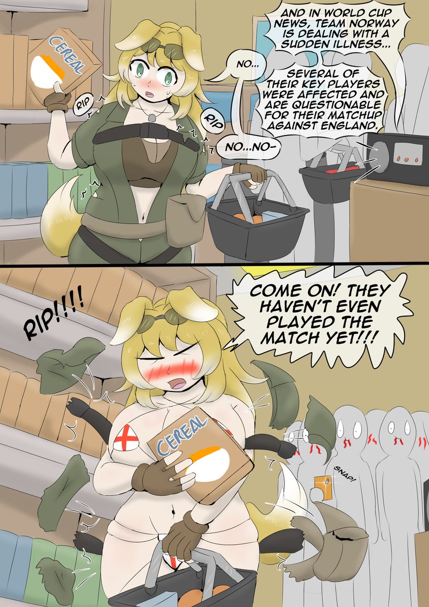 OptionalTriangl's tweet photo. #Bonnillust grocery shopping during world cup https://t.co/UiF5BKeLdQ