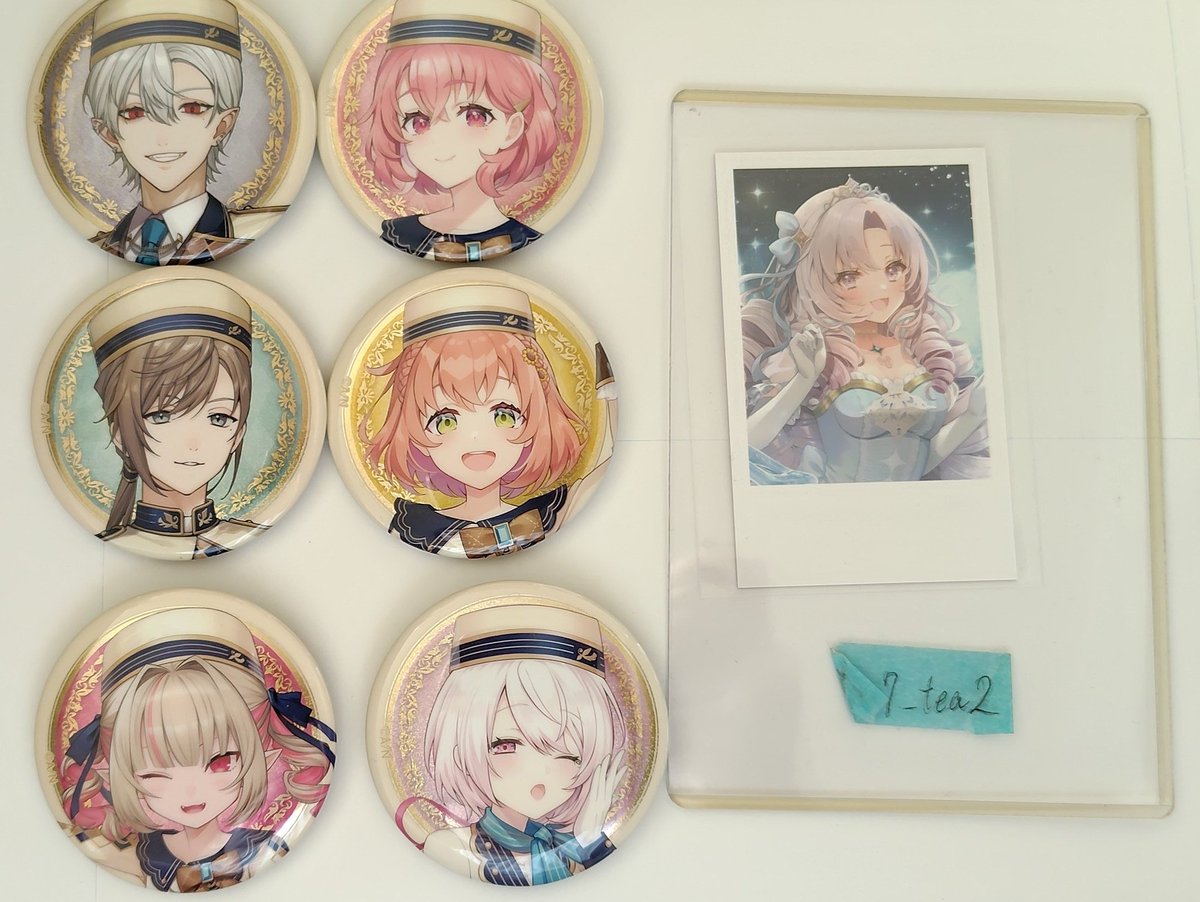 Nm7_tea2's tweet photo. 【交換】にじさんじ 缶バッジビスケット
アカウントが正常に動くことが確認できたため再募集致します。

譲:画像
求:IDカードの方同種2個/異種(チェキ風カード/チャームエイド/にじたうん等)or 定価＋送料

全て纏めて交換いただける方、一都三県手渡しのみ対応可能です。
よろしくお願い致します。 https://t.co/9f1LL9BEMy