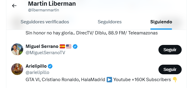 VCarlos7333's tweet photo. @EzeMatiasp @arielipillo sabían que @libermanmartin sigue a este cubanito ? pues si, no creen que despues de estas declaraciones liberman deberia dejar de seguirlo?. lo habra hecho? no sigue, miren a que clase de gente sigue el colo. https://t.co/nXpXk7JjlB