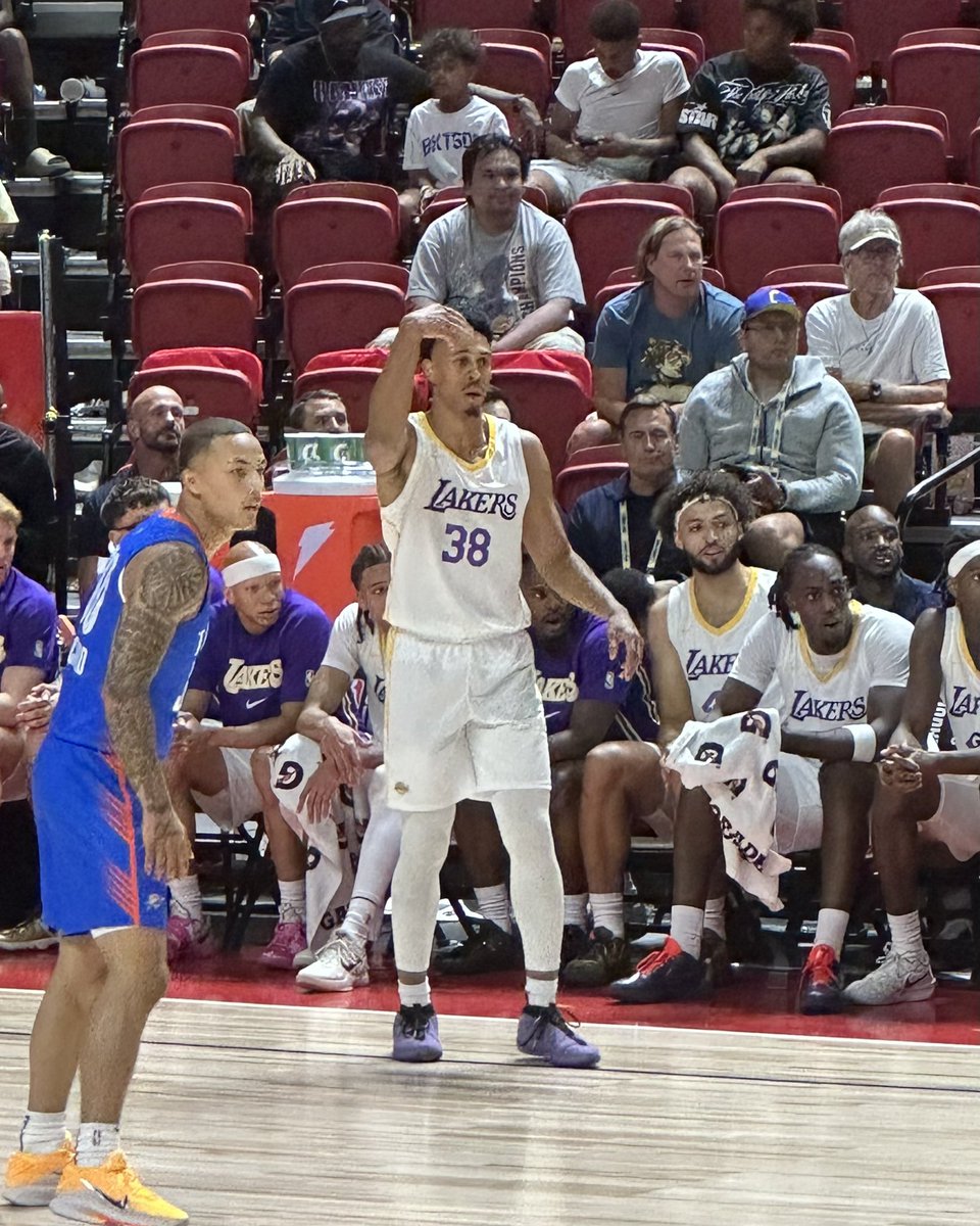 sixersmentality's tweet photo. hello old friend 👋 zhaire smith takes the floor for the los angeles lakers summer league squad https://t.co/a1iACu6hWk