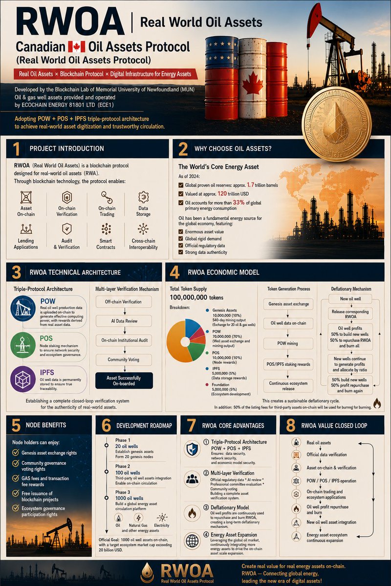 RWOARWA's tweet photo. Real World Oil Assets Protocol (RWOA)

Real-World Oil Assets × Blockchain Protocol × Digital Infrastructure for Energy Assets

#RWOA #Oil #RWA https://t.co/nd9iq9xxRD