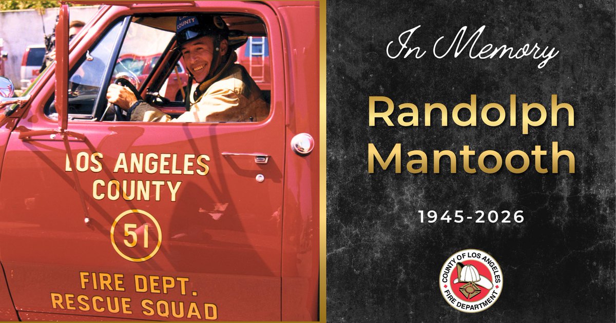 LACOFD's tweet photo. "Squad Fifty-One, this is Rampart…”

The #LACoFD is saddened to hear that our dear friend, Randolph Mantooth passed away yesterday.

Best known for portraying FFPM Johnny Gage in the iconic 1970s television series #Emergency, his character was an integral part of #Squad51, helping to popularize the paramedic and EMS system across the U.S.

Randy was a great friend and supporter of our Department and Fire Museum.  He will be truly missed but his memory and legacy will live on in our hearts and in our paramedic program. 

RIP 5️⃣1️⃣🚒🚑💔🕊️