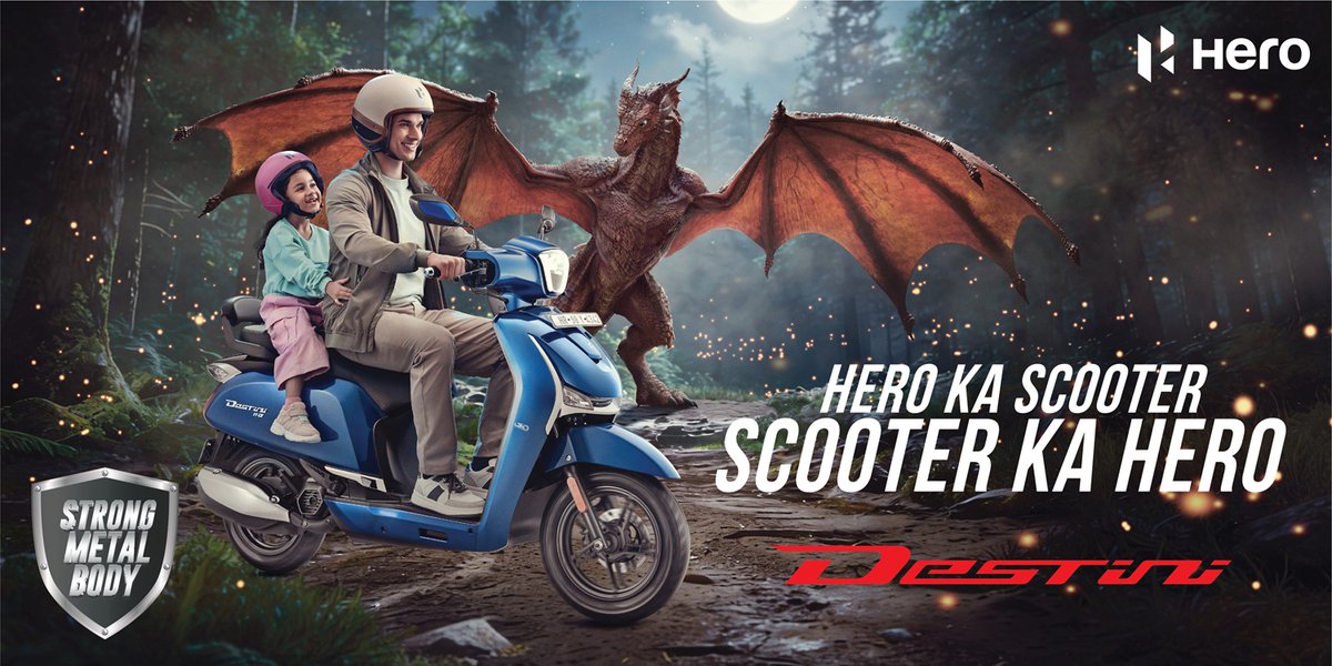 NewsStar69313's tweet photo. Hero Motocorp Celebrates The Ultimate Bond Of “My Dad, My Hero” In The New Hero Destini Campaign, “Hero Ka Scooter, Scooter Ka Hero”.
#Hero #Motocorp #Celebrates #Ultimate #Bond #My #Dad #My #Scooter, #Scooter #Ka #Hero #Bengaluru #Karnataka
https://t.co/FR7KI7JUo0 https://t.co/E6kQV6TXbV