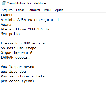 LarpParanormal's tweet photo. Letra: https://t.co/s5RfRfnIBv