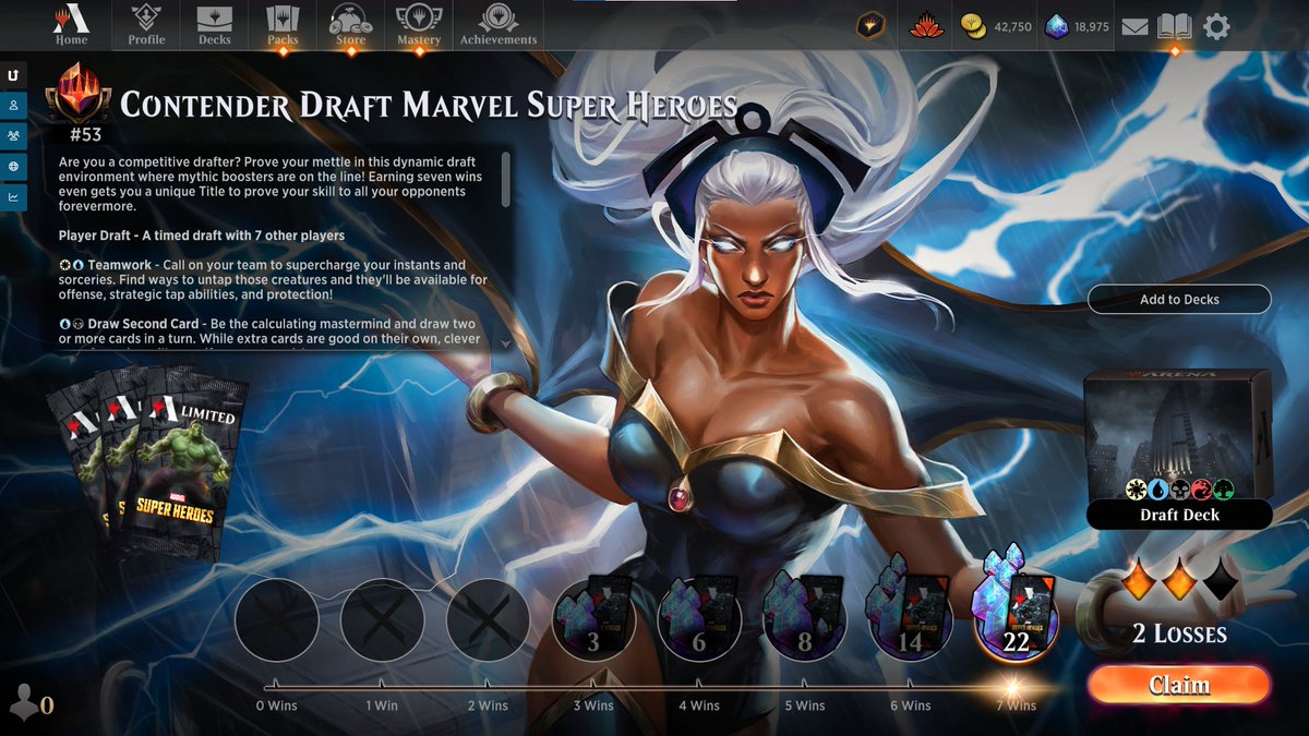 MJM_HS's tweet photo. Really been enjoying #MSH. It's a pretty cool format when you don't have a content creator in your ear telling you UW is what you need to be going for.

Sweetest deck I've drafted so far. https://t.co/pXDbMLcfHS