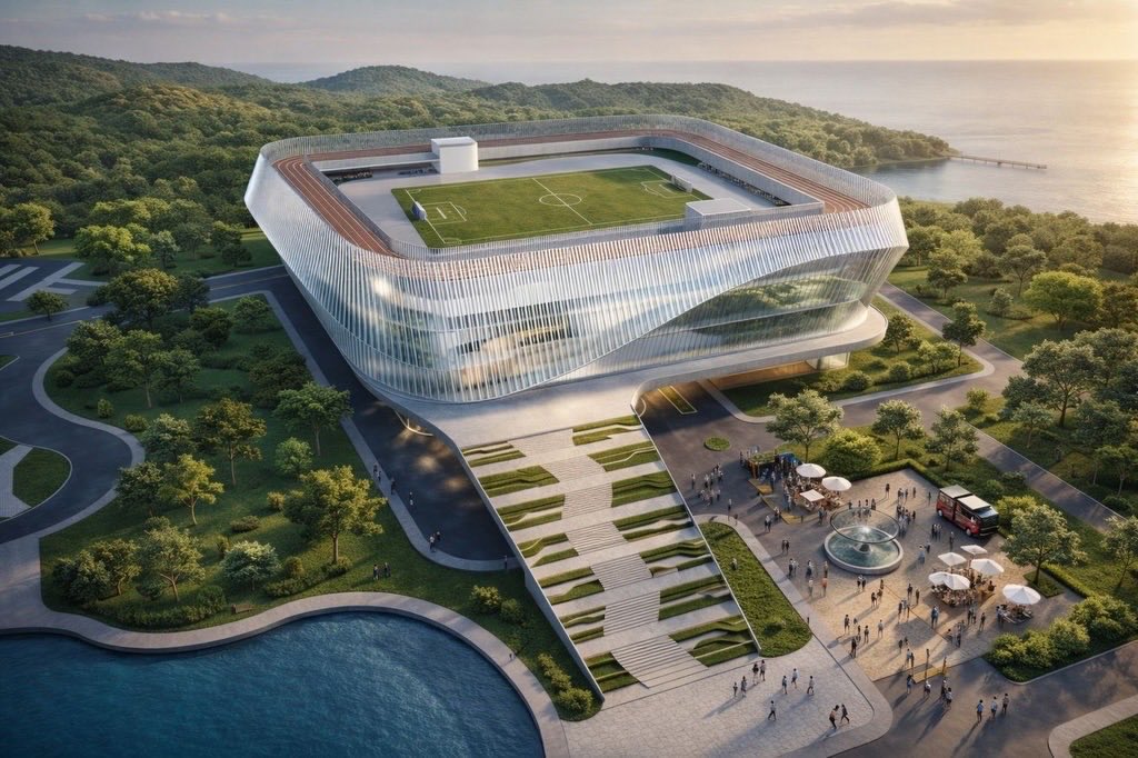 Updatestrichy2's tweet photo. 🚨Dhanalakshmi Srinivasan University Samayapuram Campus Planned an Iconic state of the art 2500 seater Auditorium with Roof top Food Ball Field with Running Track🥳🙌

♦️3 L Sqft Build up space 
♦️2500 Audi Seating capacity 
♦️1000 Exam Hall Capacity 

CDA Architects -New Delhi👇 https://t.co/GmJQ6d4DOm