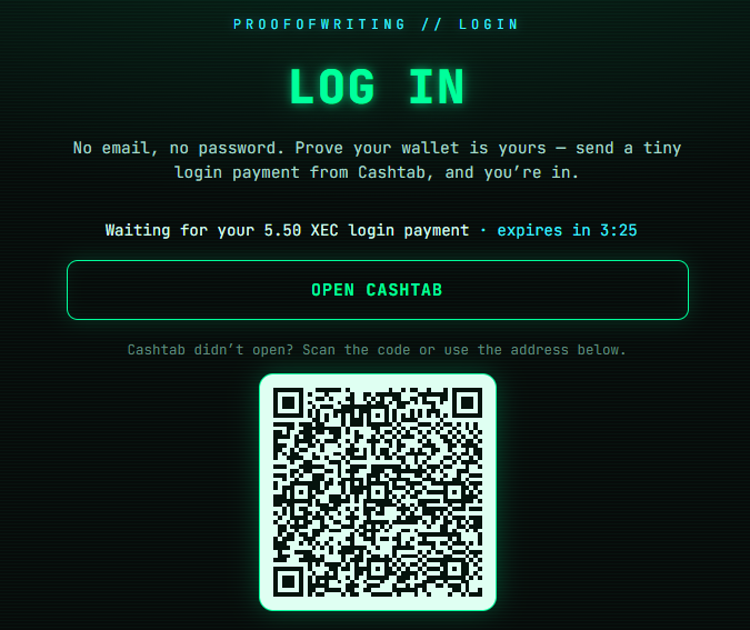 KursiLive's tweet photo. To log in, simply click "Open Cashtab" or scan the QR code to send a tiny 5.50 XEC payment to instantly prove ownership of your wallet

Fast, spam-proof, and entirely decentralized—this is what a true blockchain-native connection feels like! #eCash #Web3 https://t.co/k7nwHqki0o