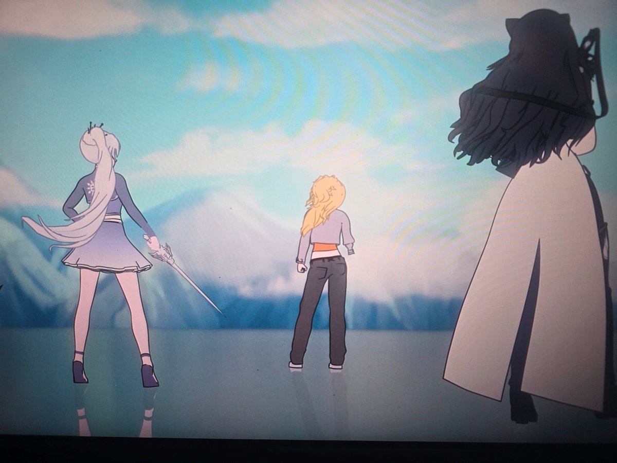 AkinaBuzz's tweet photo. This is a nice visual metaphor. Yang has no weapon and no arm, but is still ready to fight for her friends regardless. Shows she is still struggling BUT she still is thinking of the others while they are away https://t.co/gvuQmLAbuo