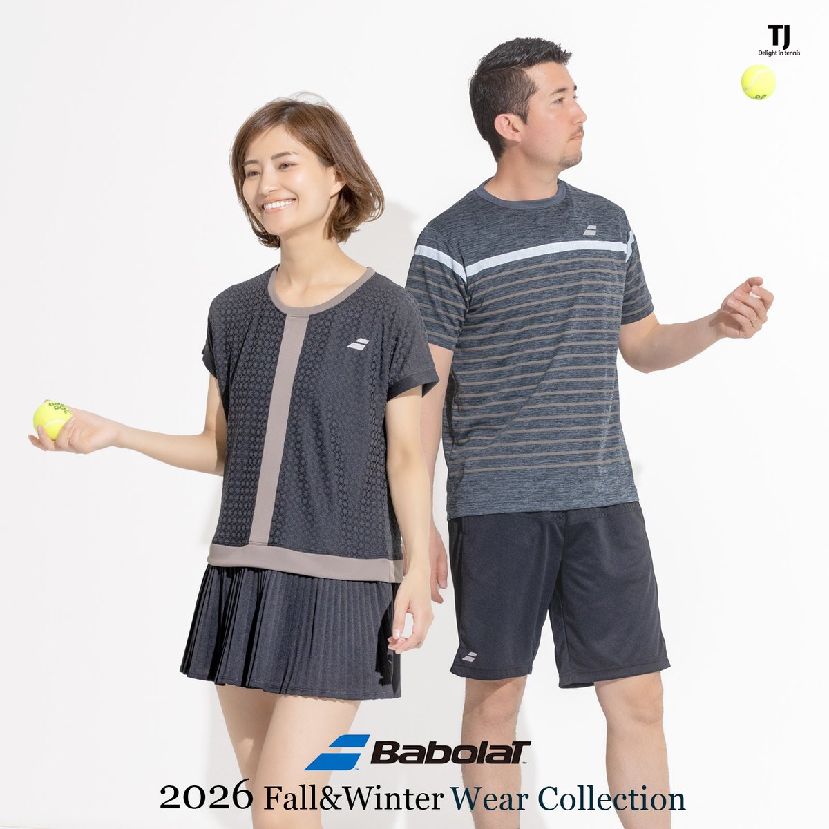 TennisJapan's tweet photo. バボラ・2026年秋冬モデルウェア登場
2026年秋冬モデルは、ギアと連動した、独自のトータルルックスタイルとなっています。7月下旬・8月下旬の入荷予定となっています。
https://t.co/xbK2yyBecg
#tj #テニスジャパン #tennis #テニス #バボラ #babolat #ウェア #wear #テニスウェア #バボラウェア https://t.co/8qDr78xtmb