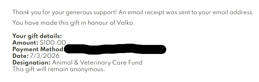midnightmoon012's tweet photo. #ValkosLilyDonations Donated to @YamnuskaWDSanct for Valko! https://t.co/RC0oaT9qJE