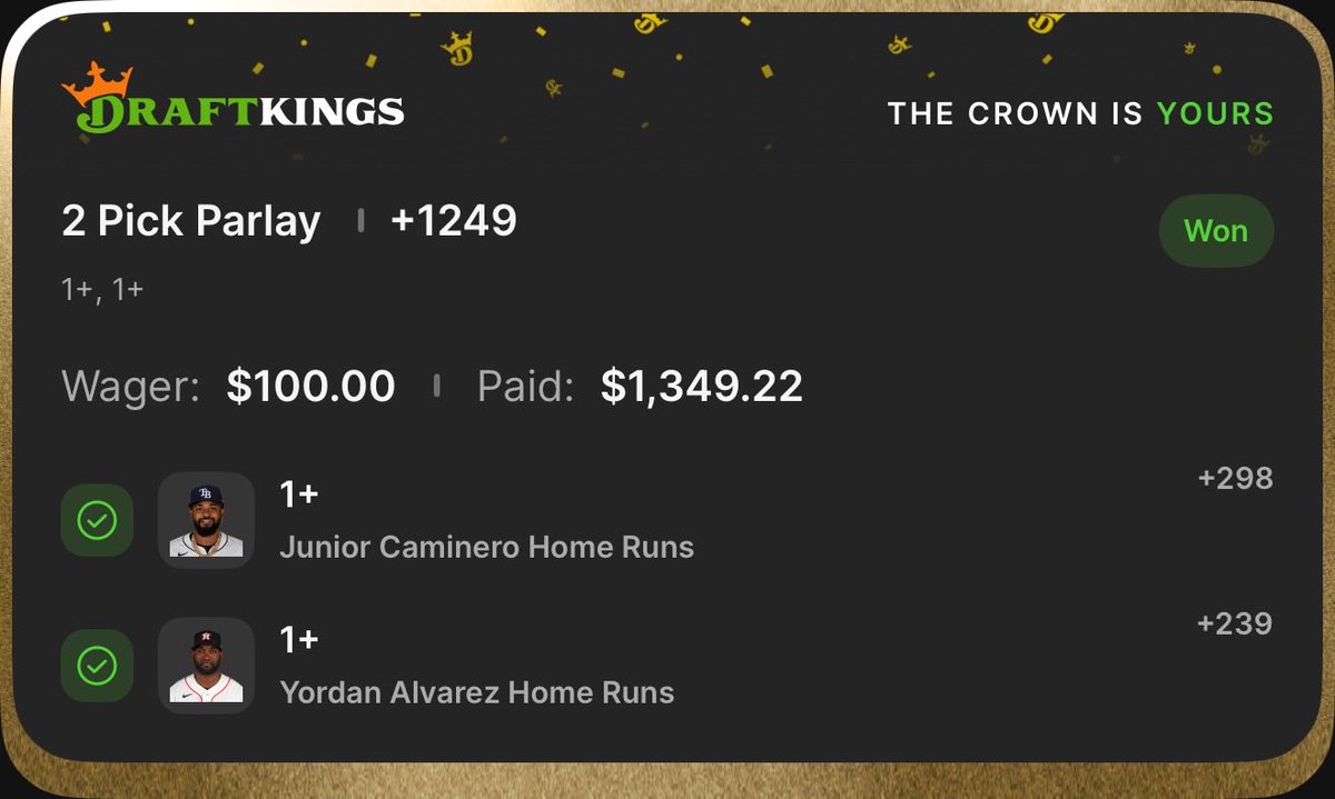 onlyparlays's tweet photo. Another big night on the Diamond 🔥 https://t.co/wcL9YCnkld