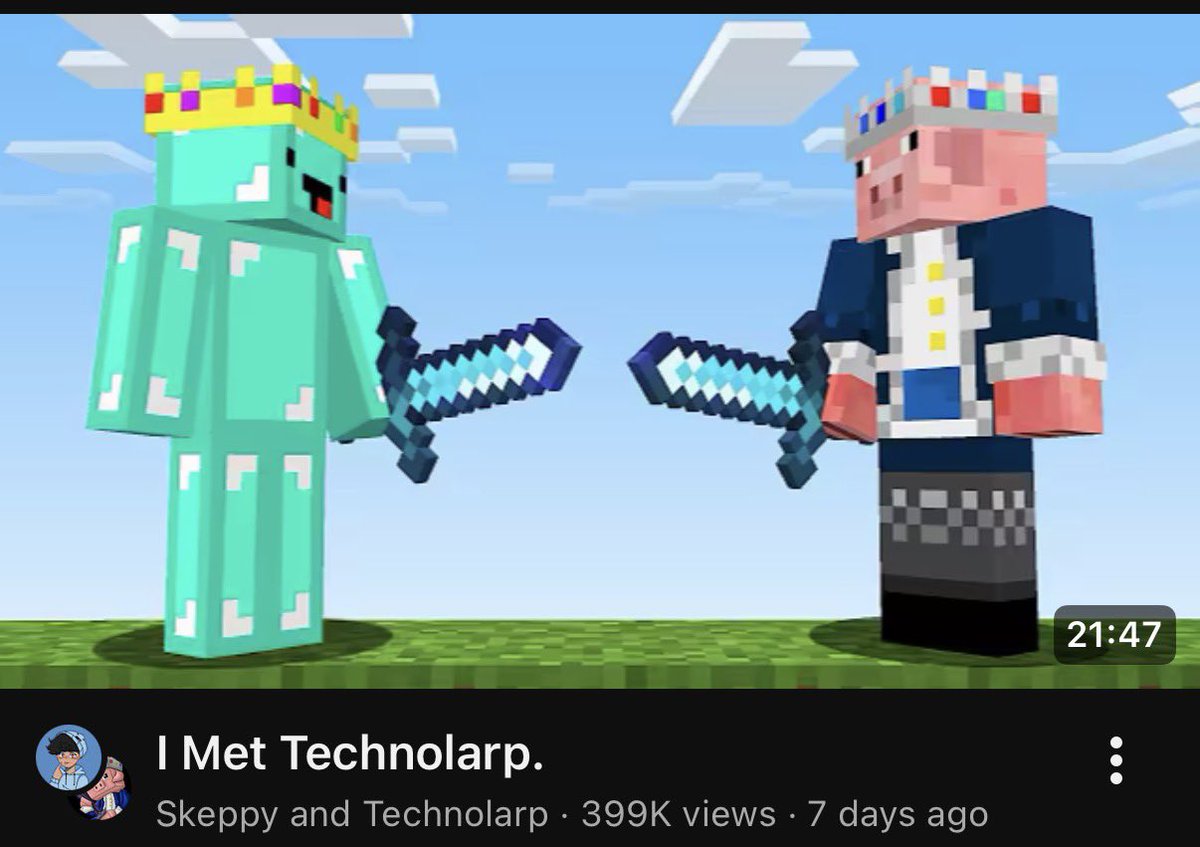 cubzchew's tweet photo. this felt weird to watch #skeppy #technolarp https://t.co/baFYUWuOHI