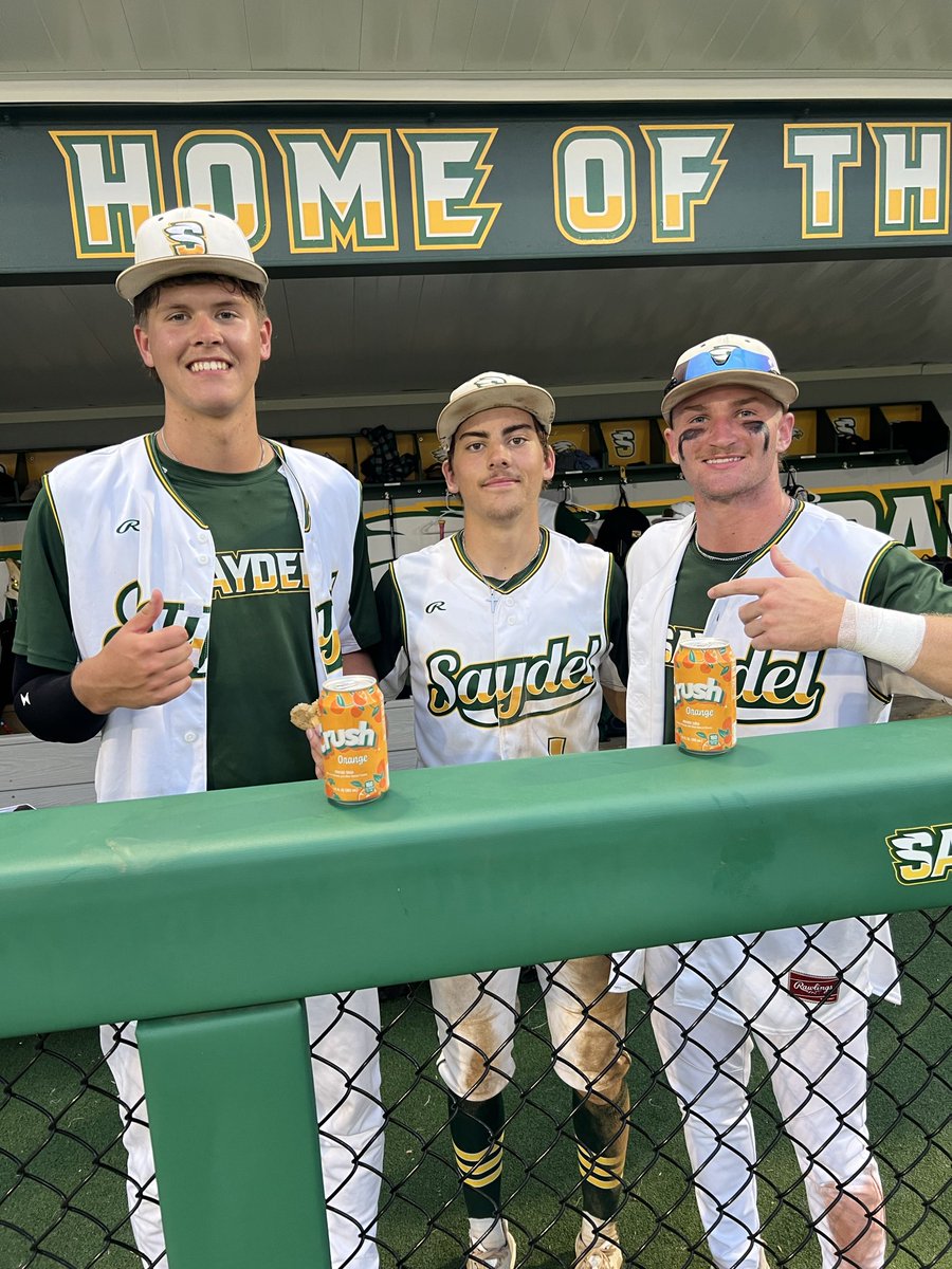 Saydel_Baseball's tweet photo. Saydel gets the 2-1 win in round 1 of districts over Newton. #victorycrush to @Brady2234 for throwing a gem, @Landen08682670 for coming up with a big 2B, and @boston_braydon1 for driving in the go ahead run along with a 3B. 

On to Monday night at home vs Bondurant! https://t.co/9MSv70gpb0