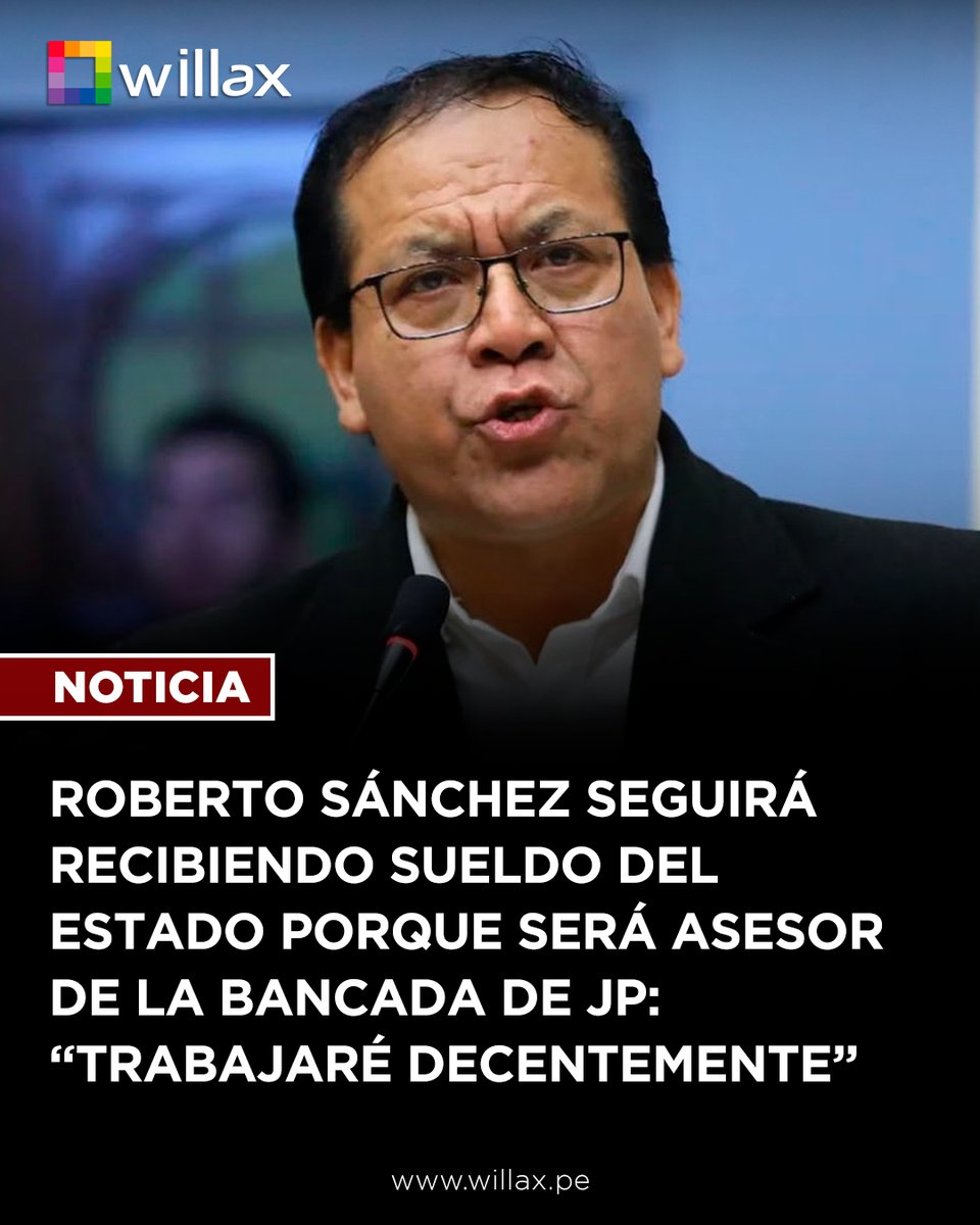 willaxtv's tweet photo. #Contracorriente | Roberto Sánchez tendrá su premio consuelo tras perder las Elecciones Generales 2026 ante Keiko Fujimori.

Conoce más 👉 https://t.co/AloLISDumk https://t.co/tfJlBXOOJc