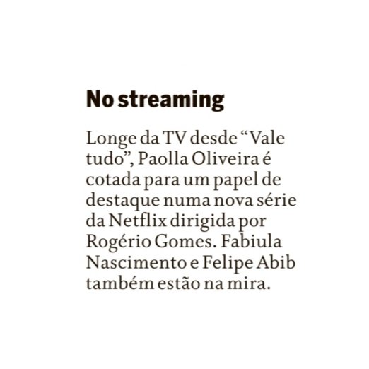 forumeplay's tweet photo. Paolla Oliveira pode voltar ao streaming. Longe da TV desde Vale Tudo, a atriz é cotada para viver um dos papéis centrais de uma nova série da Netflix dirigida por Rogério Gomes. Fabíula Nascimento e Felipe Abib também estão entre os nomes avaliados para integrar o elenco. 

🗞 Coluna Play