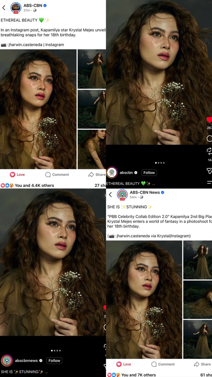 krystalforeverr's tweet photo. ABS-CBN and ABS-CBN News have both posted Tala’s 18th birthday photoshoot on Facebook and Instagram! 

Talians and Shippers, please engage by liking, commenting, and sharing!

🔗 ABS-CBN
FB: https://t.co/K94F8cZVER
IG: https://t.co/Whjb8ocabY

🔗 ABS-CBN News
FB: https://t.co/nPPVPbCvu5
IG: https://t.co/PusNZddsgV

KRYSTAL MEJES CHAPTER EIGHTEEN
#TALA18D11