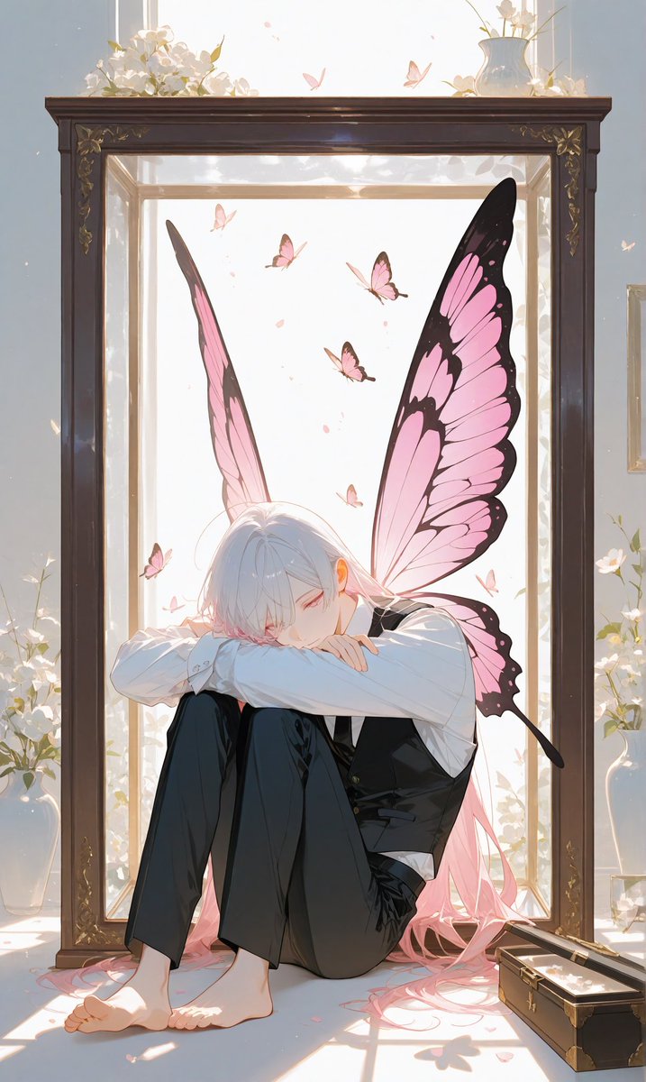 sai_108_'s tweet photo. 幽月でお借り！！！

透明感！儚さ！全部幽月にピッタリすぎた✨️
蝶々の羽が幽月に似合いすぎてる🫶💞

素敵なプロンプトの共有をありがとう！！ https://t.co/JxphSCECu8