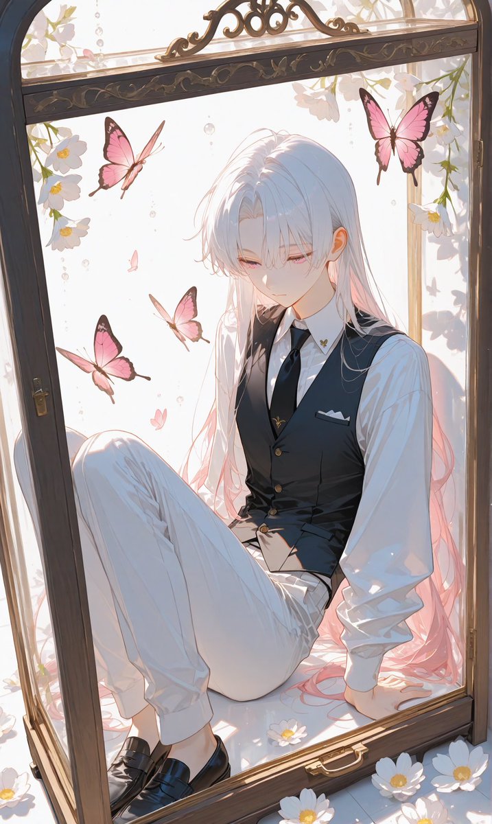 sai_108_'s tweet photo. 幽月でお借り！！！

透明感！儚さ！全部幽月にピッタリすぎた✨️
蝶々の羽が幽月に似合いすぎてる🫶💞

素敵なプロンプトの共有をありがとう！！ https://t.co/JxphSCECu8