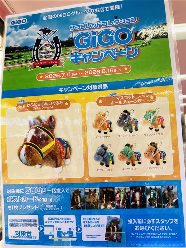 🏇サラブレッドコレクション×GiGOキャンペーン🏇 本日開催です
