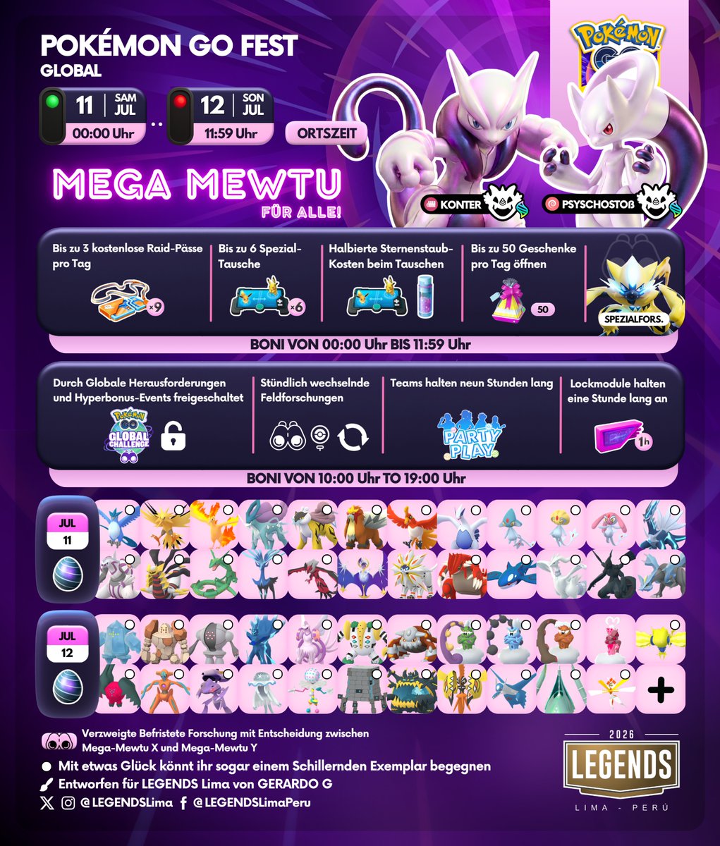 LEGENDSLima's tweet photo. 🇬🇧🇪🇸🇩🇪
Pokémon GO Fest 🧬
Global

#PokémonGO #PokemonGOApp #PokemonGOFest2026 https://t.co/ZWB99CNdge