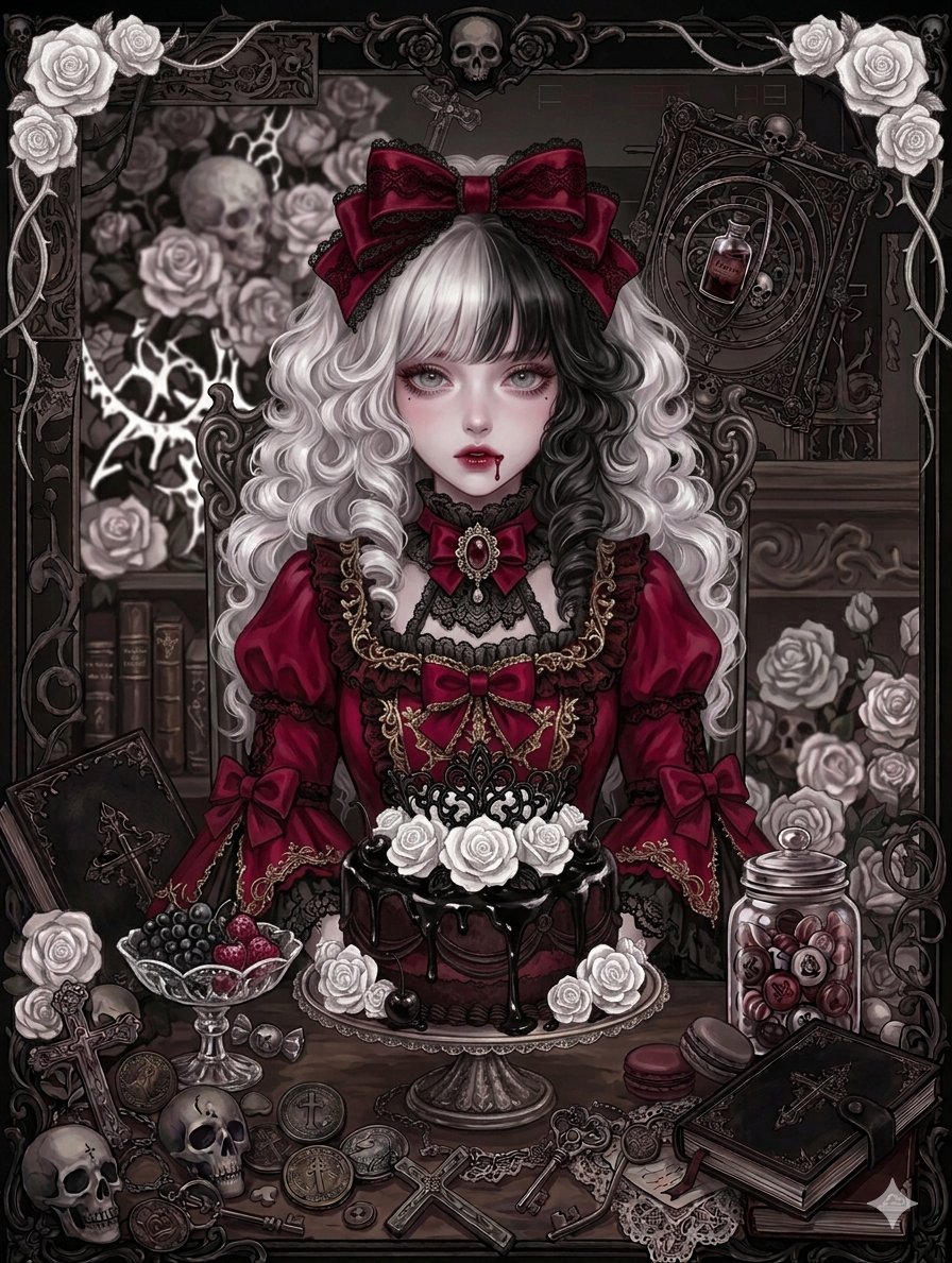 sora_blbl's tweet photo. @naohalt 因みに、
Geminiはゴスロリ衣装の女の子描いてと言っただけでそんな卑猥な絵は描けないって逆切れされましたｗ https://t.co/EU3mIrog49