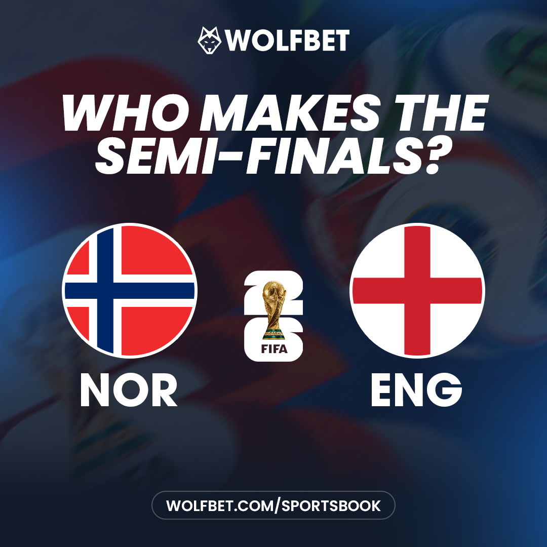 wolfdotbet's tweet photo. One of these teams goes home tonight at #FIFAWorldCup ⚽️👀

🇳🇴 Norway vs England 🏴󠁧󠁢󠁥󠁮󠁧󠁿

Which team survives? 👇
Predict the winner for a chance to win a FREE BET 💸

Like + RT + Follow